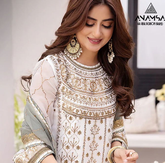 Anamsa 503 Embroidered Georgette Pakistani Suits Wholesale Shop In Surat
